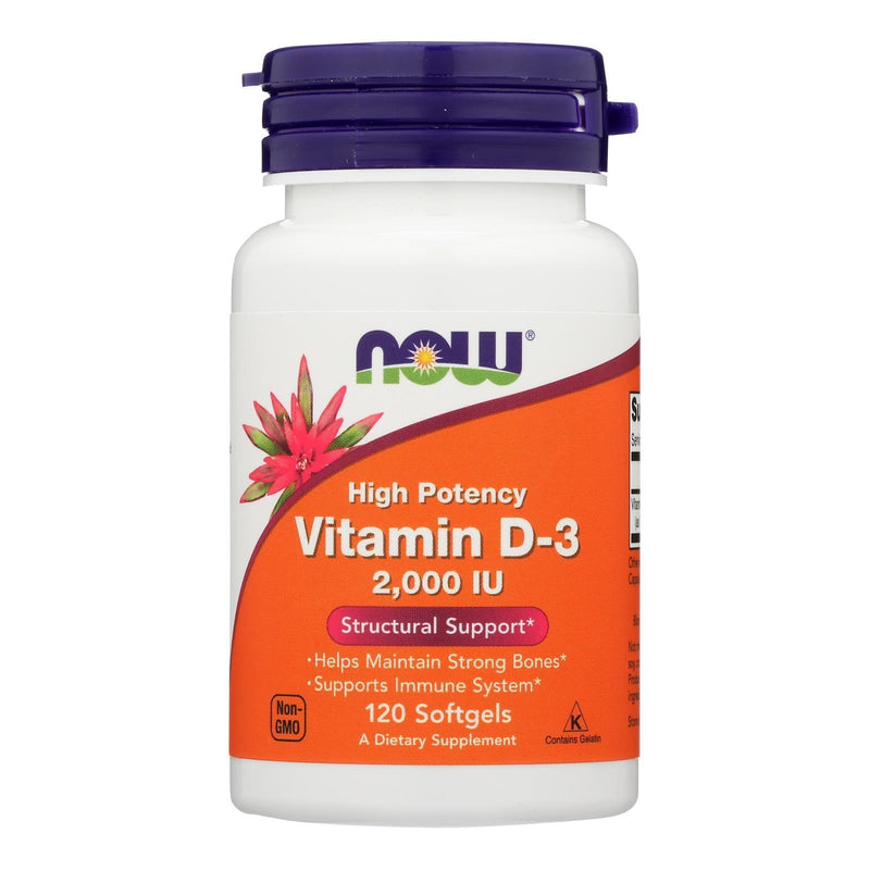 Now Foods - Vitamin D-3 2000iu - 1 Each-120 Sgel - Orca Market