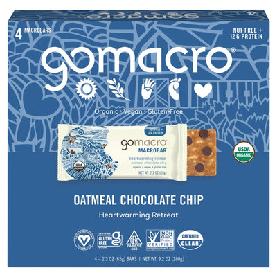 Gomacro - Bar Oatmeal Chocolate Chips - Case Of 7-4/2.3 Oz - Orca Market