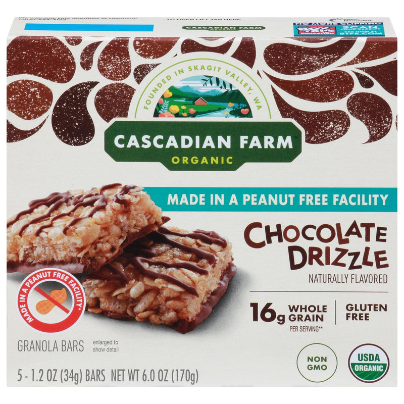 Cascadian Farm - Bar Chocolate Drizzle 5ct - Case Of 6-6 Oz - Orca Market