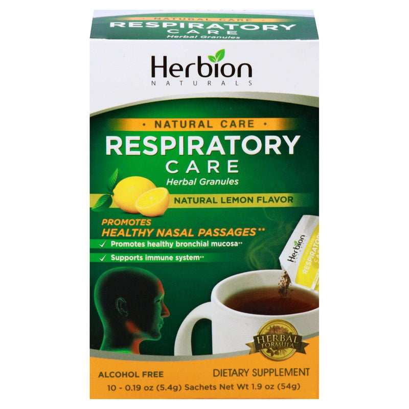 Herbion Naturals Respiratory Care - Natural Care - Herbal Granules - Lemon - 10 Packets - Orca Market