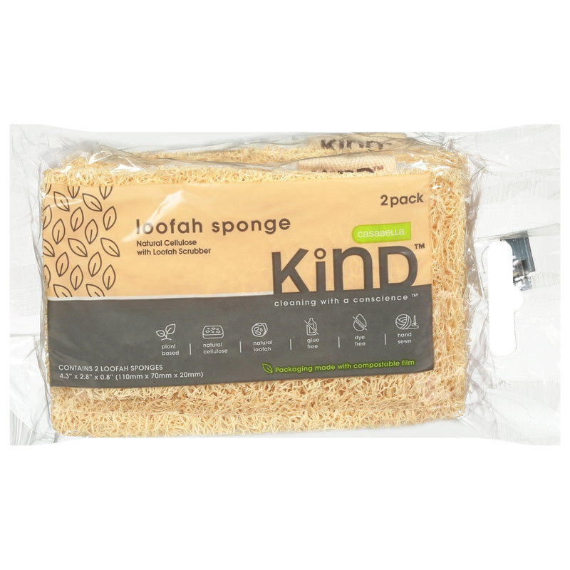 Casabella Kind - Loofah Sponge Plnt Bsd - Case Of 12-2 Ct - Orca Market