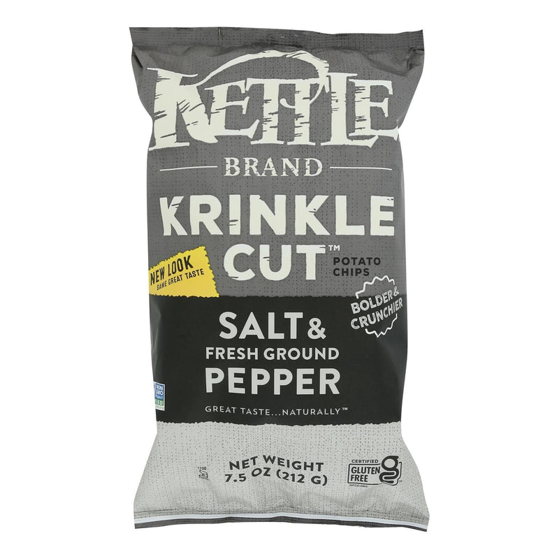 Kettle Brand - Krinkle Chps Slt&frsh Pepper - Case Of 12-7.5 Oz - Orca Market