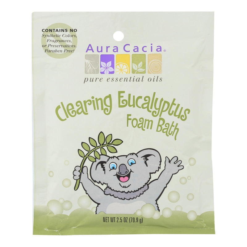 Aura Cacia Clearing Foam Bath - Eucalyptus - Case Of 6 - 2.5 Oz - Orca Market