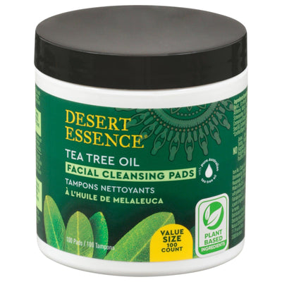 Desert Essence - Face Cleaning Pads Ttree Oil - 1 Each-100 Ct - Orca Market