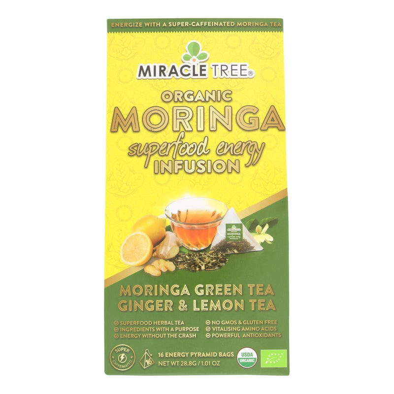 Miracle Tree - Tea Moringa Ginger Lm - Case Of 5 - 16 Ct - Orca Market