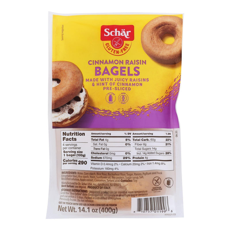 Schar - Bagel Cinnamon Raisin - Case Of 4 - 14.1 Oz - Orca Market