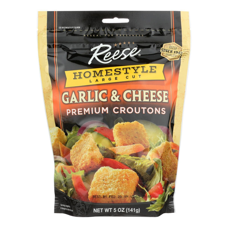 Reese Whole Grain Croutons - Garlic And Cheese - Case Of 12 - 5 Oz. - Orca Market