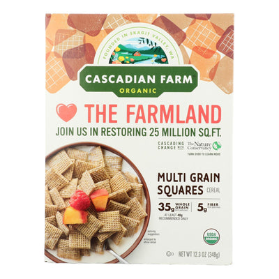 Cascadian Farm Cereal - Organic - Multi-grain Squares - 12.3 Oz - Case Of 10 - Orca Market