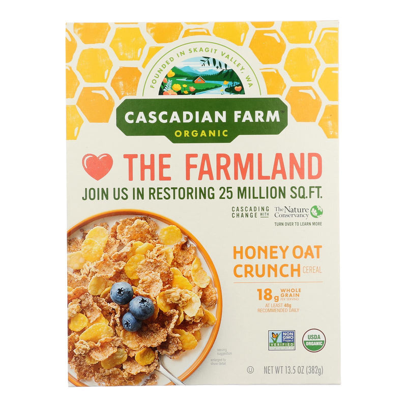 Cascadian Farm Cereal - Organic Corn Flakes Wheat Flakes Whole Grain Oats And Honey - Case Of 10 - 13.5 Oz. - Orca Market