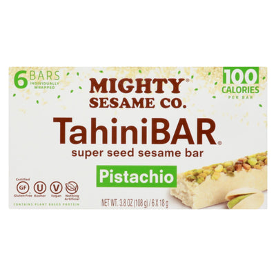 Mighty Sesame Company - Tahini Bar Pistachio - Case Of 8 - 6/3.8 Oz - Orca Market