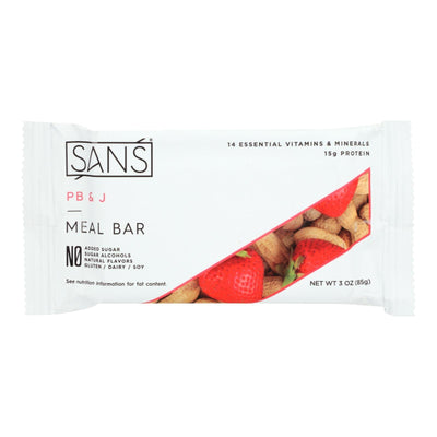 Sans - Meal Bar Peanut Butter & Jelly- Case Of 12-3 Oz - Orca Market