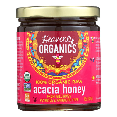 Heavenly Organics Organic Honey - Acacia Honey - Case Of 6 - 12 Oz. - Orca Market