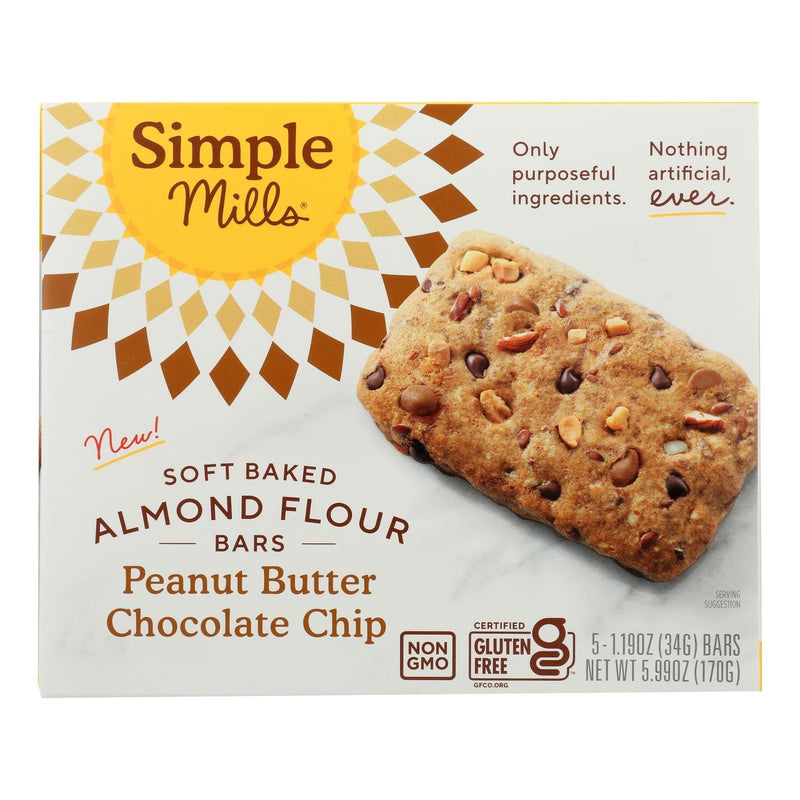 Simple Mills - Bar Sft Baked Peanut Butter Chocolate Chip - Case Of 6-5.99 Oz - Orca Market