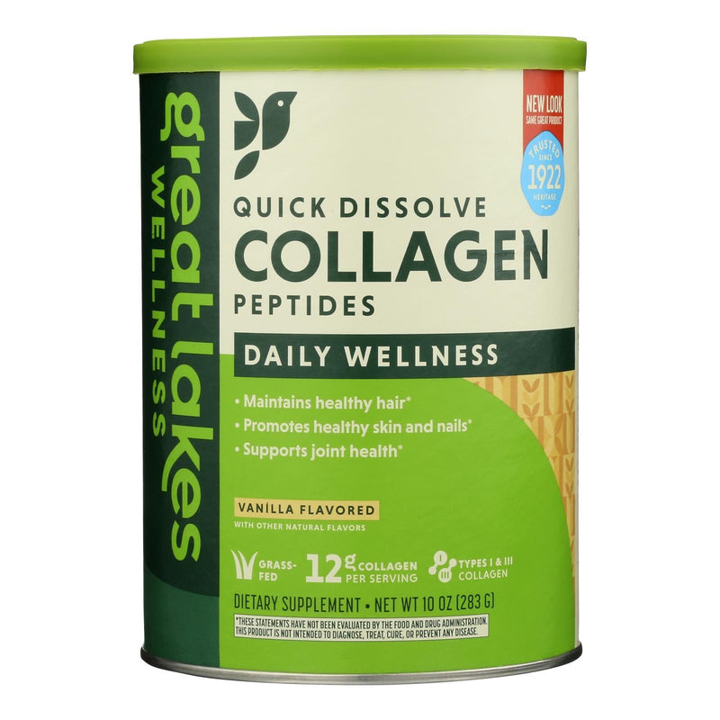 Great Lakes Wellness - Collagen Peptides Vanilla - 1 Each-10 Oz - Orca Market