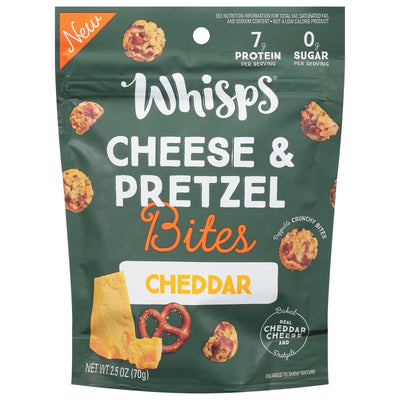 Whisps - Bites Cheddar Pretzel - Case Of 6-2.5 Oz - Orca Market