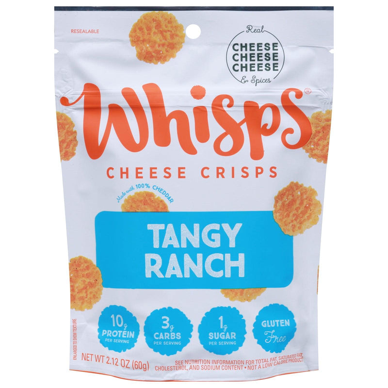 Whisps - Cheese Crisp Tangy Ranch - Case Of 12-2.12 Oz - Orca Market