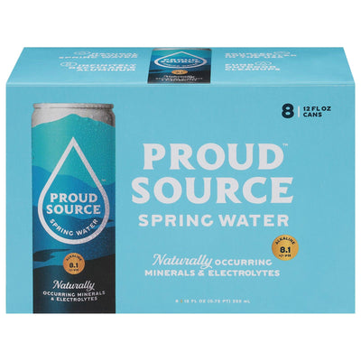 Proud Source - Water Spring Alk Ph 8.1 - Case Of 3-8/12 Fz - Orca Market