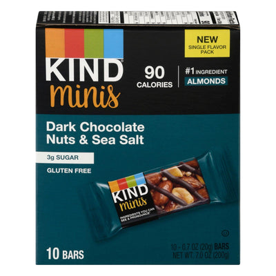 Kind - Bar Mini Dark Chocolate Nut Sea Salt - Case Of 8-10/.7 Oz - Orca Market