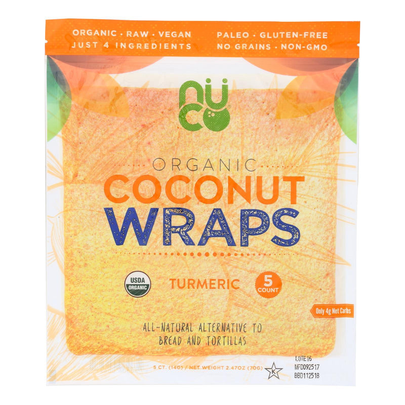 Nuco Organic Turmeric Coconut Wraps - Case Of 12 - 2.47 Oz - Orca Market