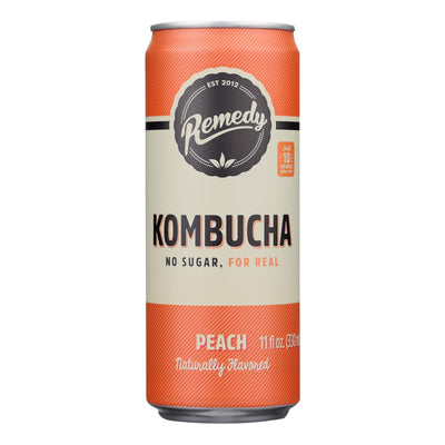 Remedy - Kombucha Peach - Case Of 12-11 Fz - Orca Market