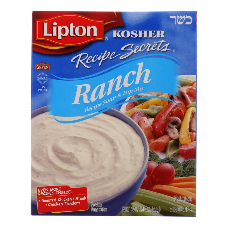 Lipton Soup And Dip Mix - Recipe Secrets - Ranch - Kosher - Packet - 2.4 Oz - Case Of 12 - Orca Market