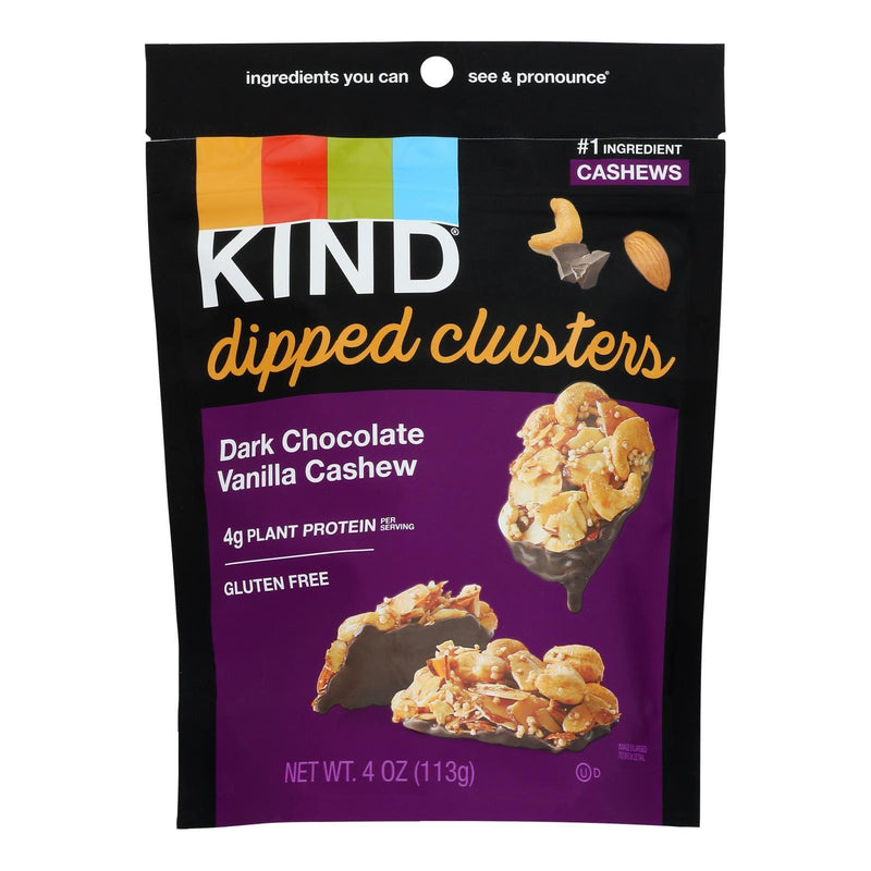 Kind - Clusters Dip Dark Chocolate Vanilla Cshw - Case Of 8-4 Oz - Orca Market