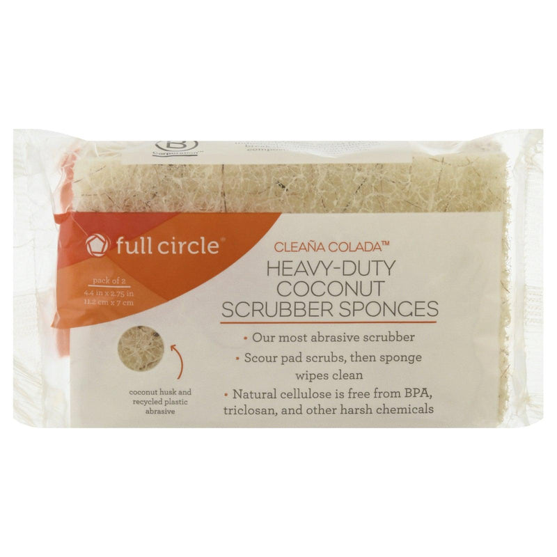 Full Circle Home - Coconut Scrubber Sponge 2pk - 1 Each-ct - Orca Market