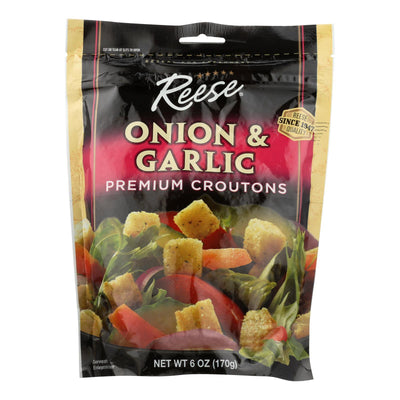 Reese Premium Croutons - Onion And Garlic - Case Of 12 - 6 Oz. - Orca Market