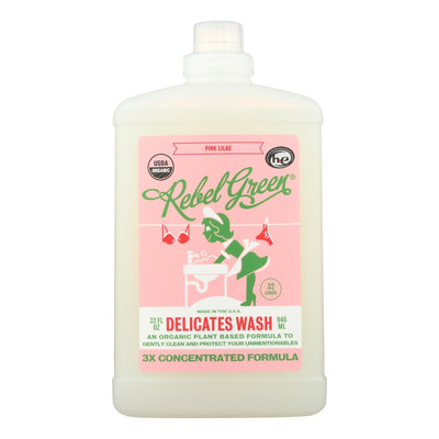 Rebel Green - Laundry Detergent Delicates Wash - Pink Lilac - Case Of 4 - 32 Fl Oz. - Orca Market