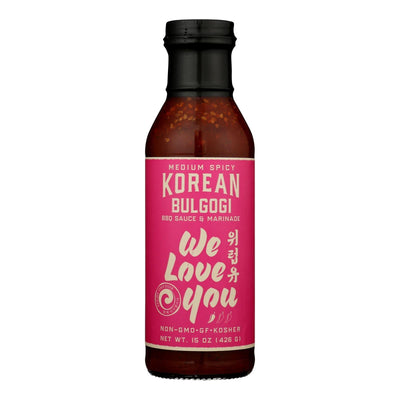 We Love You - Kor Bbq Sauce & Marinade Medium Spicy - Case Of 6-15 Oz - Orca Market