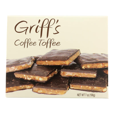 Griff's Coffee Toffee - Coffee Toffee Chocolate Pecan - Case Of 6-7 Oz - Orca Market