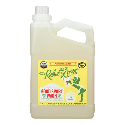 Rebel Green - Laundry Detergent Good Sport Wash - Lemon And Peppermint - Case Of 4 - 38 Fl Oz. - Orca Market