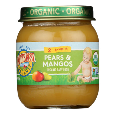 Earth's Best - Stage 2 Pears & Mangos - Case Of 10-4 Oz - Orca Market