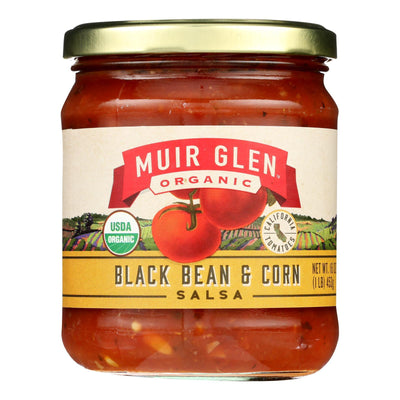 Muir Glen Black Bean Corn Med Salsa - Tomato - Case Of 12 - 16 Oz. - Orca Market