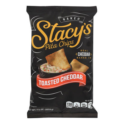 Stacy's Pita Chips - Toasted Cheddar - Case Of 12 - 7.33 Oz. - Orca Market