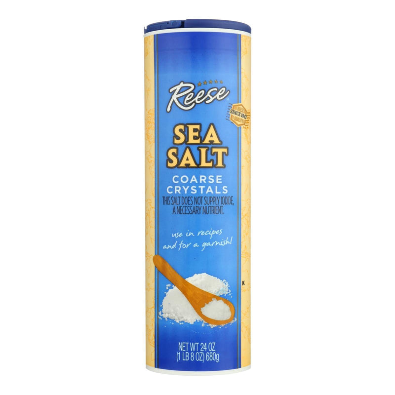 Reese Seasonings, Sea Salt, Coarse Crystals - Case Of 12 - 24 Oz - Orca Market