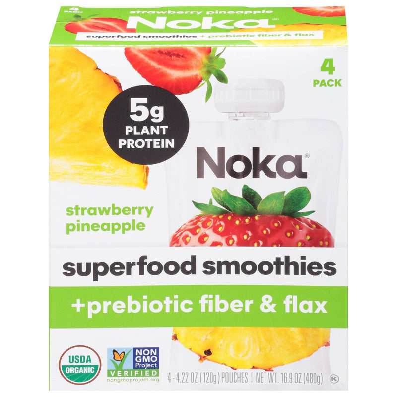 Noka - Superfood Smoothie Strwberry Pine - Case Of 6-4 Pack - Orca Market