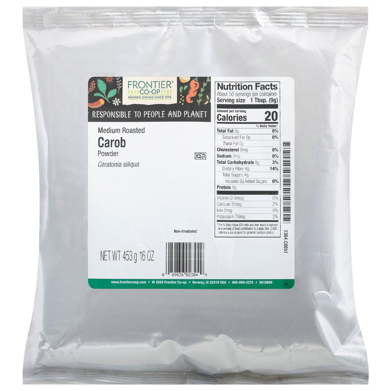 Frontier Herb Carob Powder Med Roasted - Single Bulk Item - 1lb - Orca Market