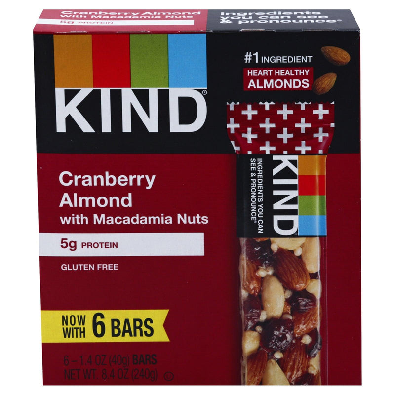 Kind - Bar Cranbery Almond - Case Of 10-6/1.4 Oz - Orca Market