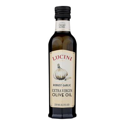 Lucini Italia Robust Garlic Extra Virgin Olive Oil - Case Of 6 - 8.5 Fl Oz. - Orca Market