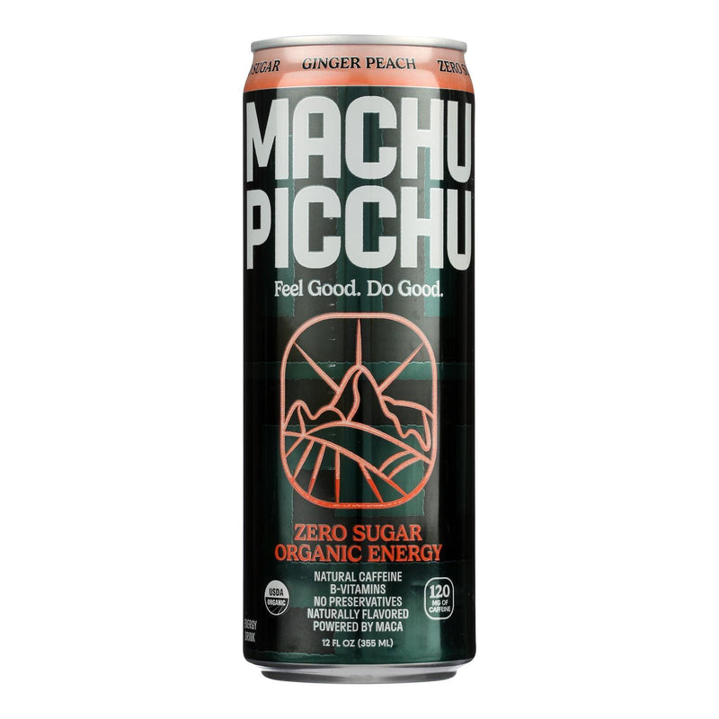 Machu Picchu - Energy Drink Ginger Peach - Case Of 12-12 Fz - Orca Market