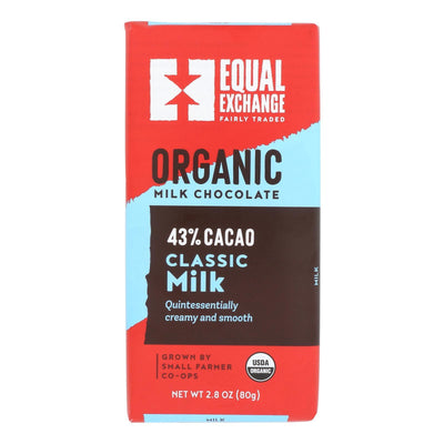 Equal Exchange - Bar Milk Chocolate - Case Of 12-2.8 Oz - Orca Market