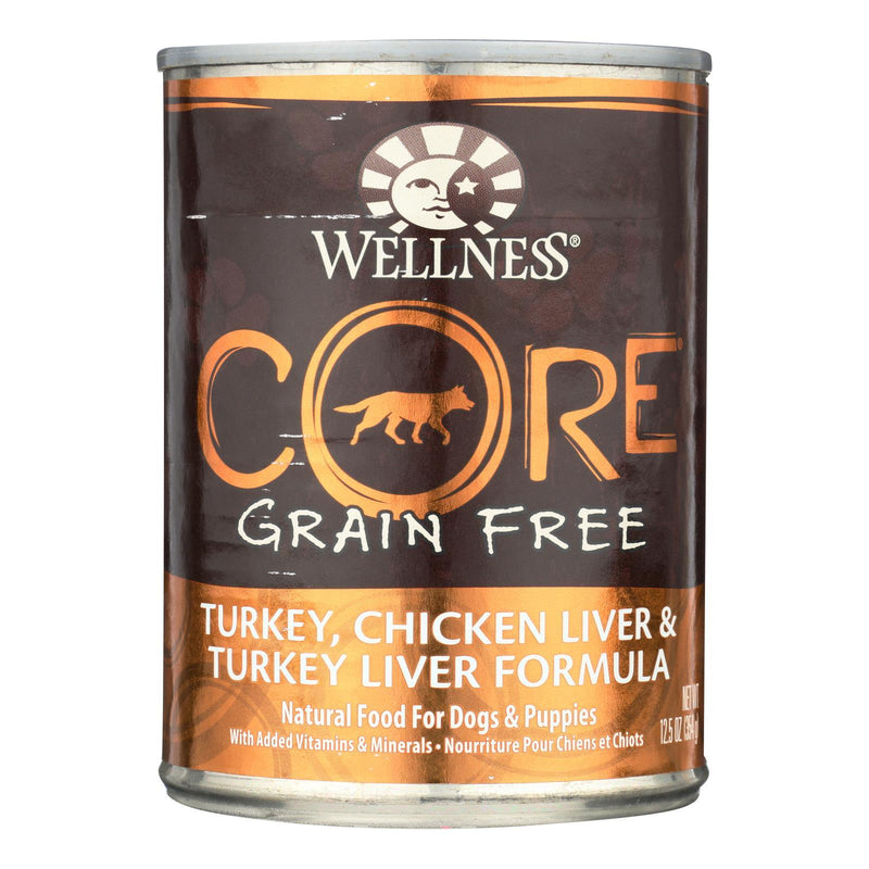 Wellness Pet Products Dog Food - Gain Free - Turkey And Chicken With Liver - Case Of 12 - 12.5 Oz. - Orca Market