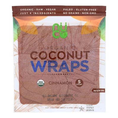 Nuco Cinnamon Organic Coconut Wraps - Case Of 12 - 2.47 Oz - Orca Market