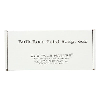 One With Nature Bar Soap - Rose - Case Of 24 - 4 Oz. - Orca Market