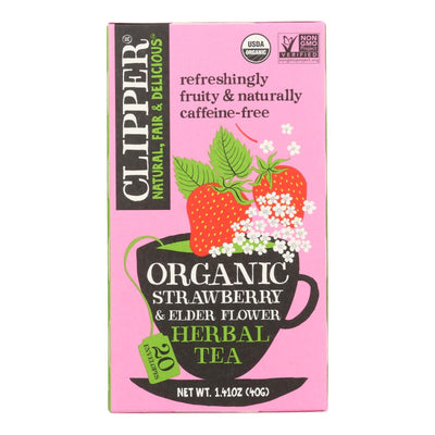 Clipper Tea - Organic Tea - Strawberry Fields - Case Of 6 - 20 Bags - Orca Market