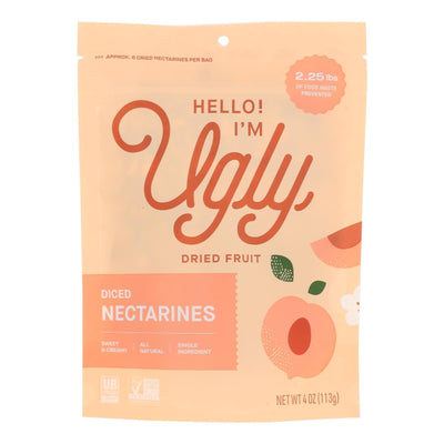 Hello! I'm Ugly - Dried Diced Nectarines 100%upcy - Case Of 12-4 Oz - Orca Market