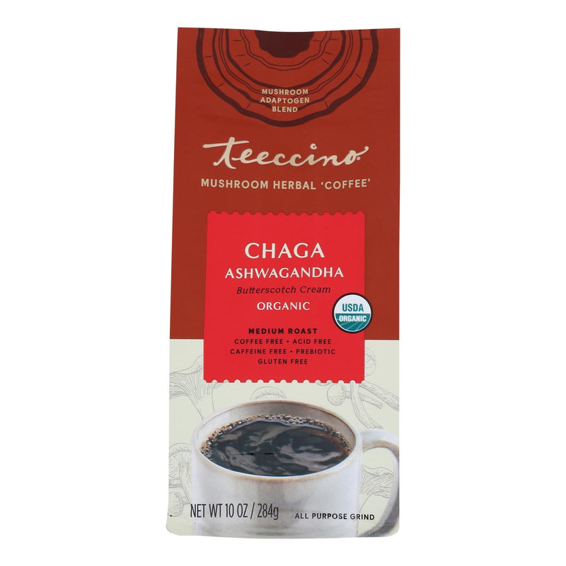 Teeccino - Mushroom Coffee Chaga Ashwagandha- Case Of 6-10 Oz - Orca Market