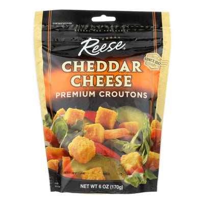 Reese Premium Croutons - Cheddar Cheese - Case Of 12 - 6 Oz. - Orca Market