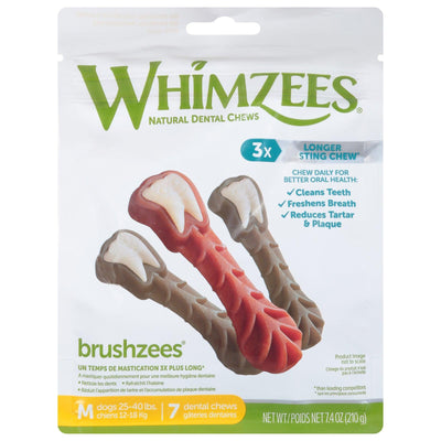 Whimzees - Dental Chew Medium 7 Ct - Case Of 4-7.4 Oz - Orca Market